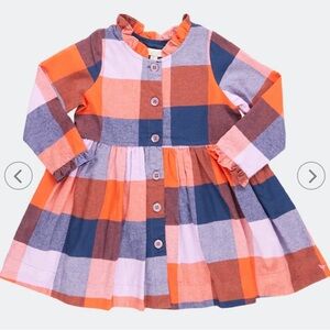 Girls Pink Chicken Autumn Dress Size 6Y